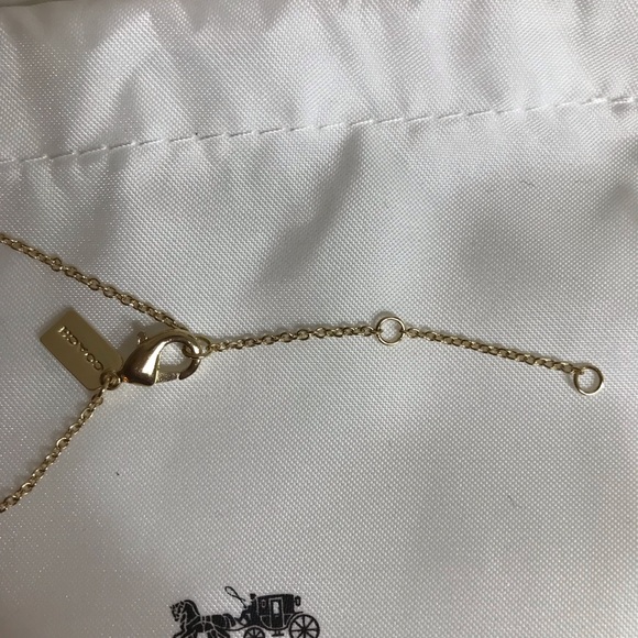 Coach Pave Signature C Gold Necklace - Picture 5 of 8